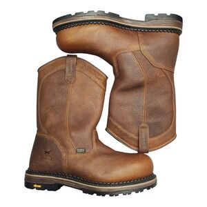 Irish Setter Ultra Dry Boots Men 10 Brown Black Leather Waterproof Oil Resistant